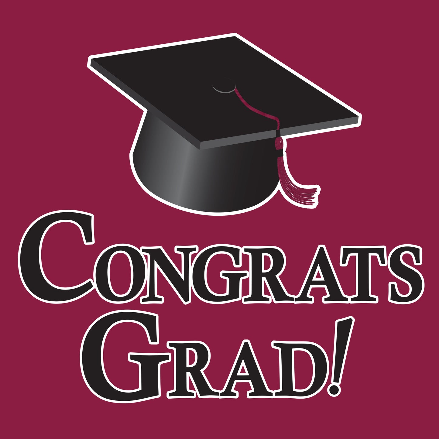 Graduation Card Boxes Burgundy 6 ct