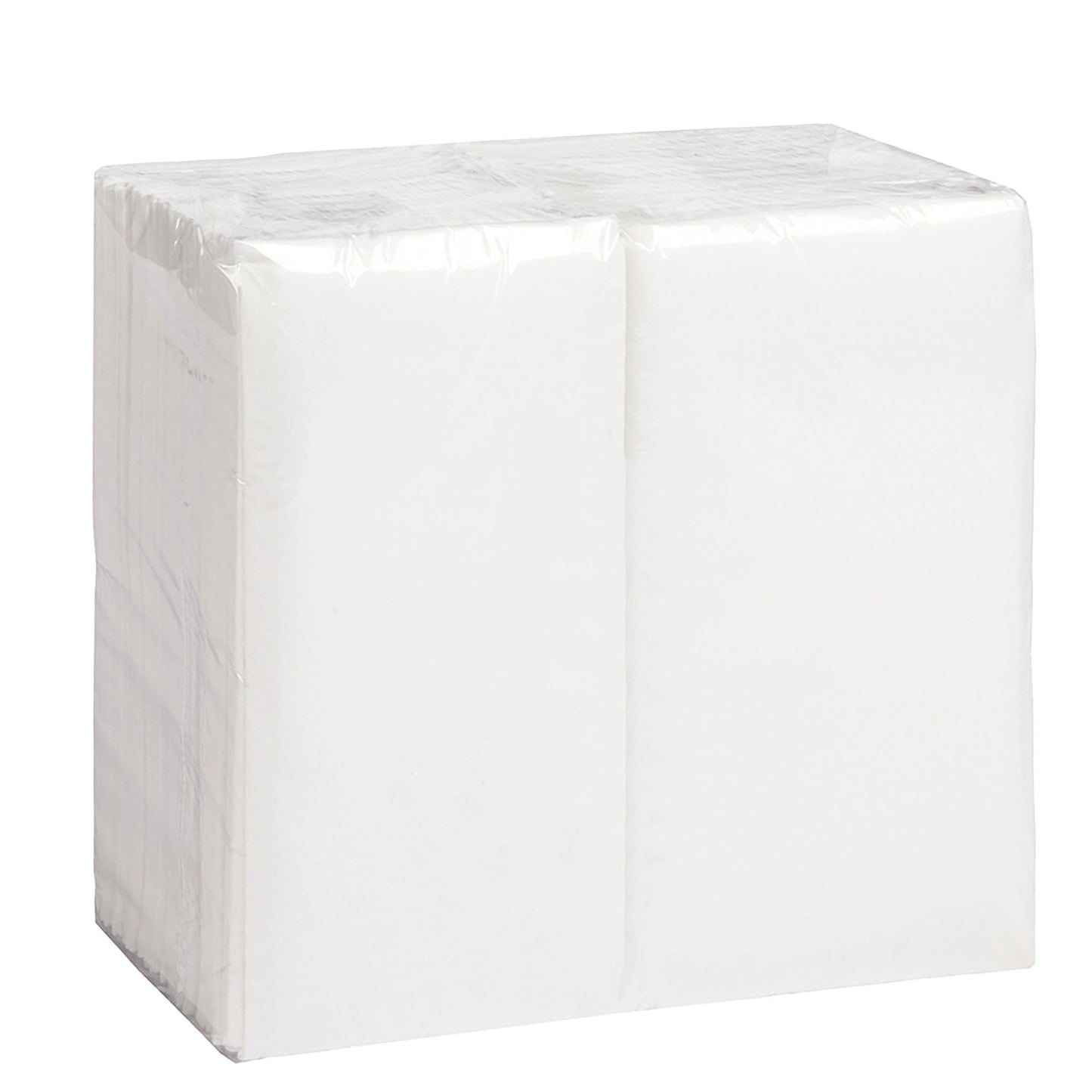 Pack of white napkins in packaging on a white background