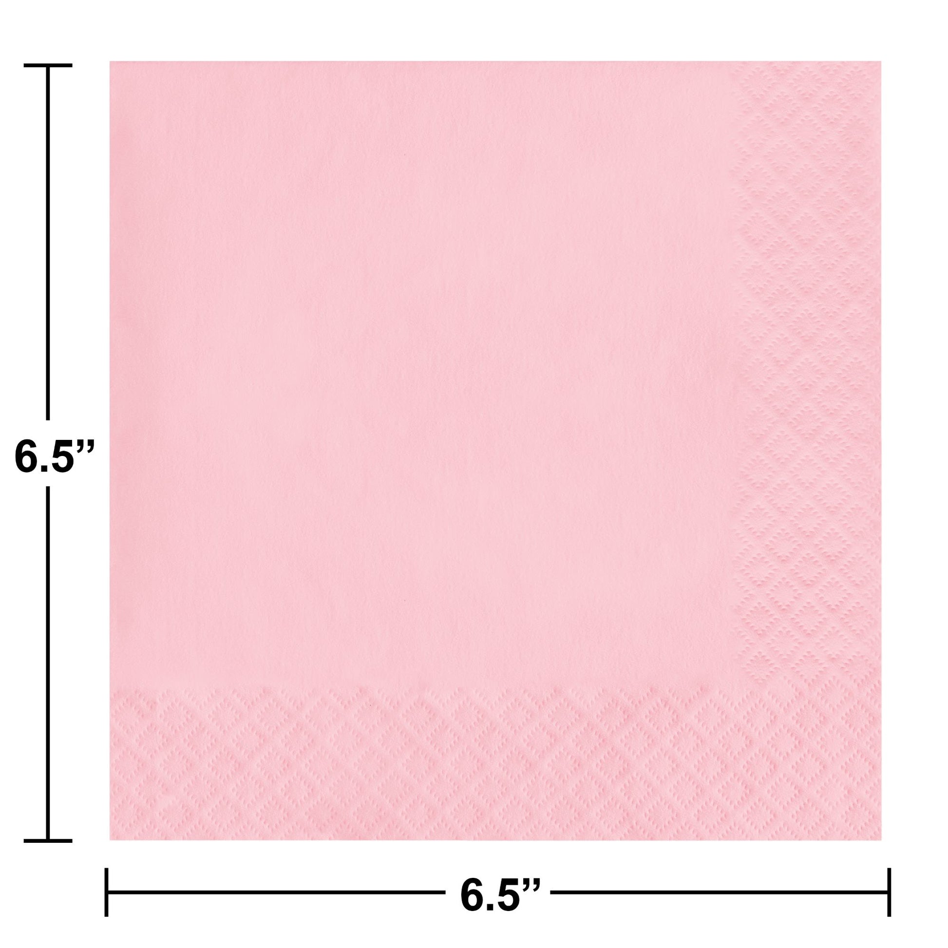 Classic Pink 2-Ply Luncheon Napkins 600 ct Dimension Image