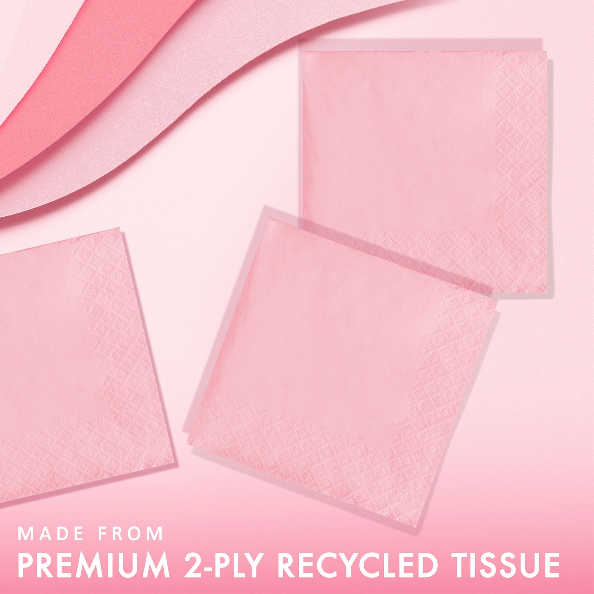Classic Pink 2-Ply Beverage Napkins 600 ct Feature Image