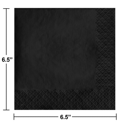 Black Velvet 2-Ply Luncheon Napkins 600 ct Dimension Image