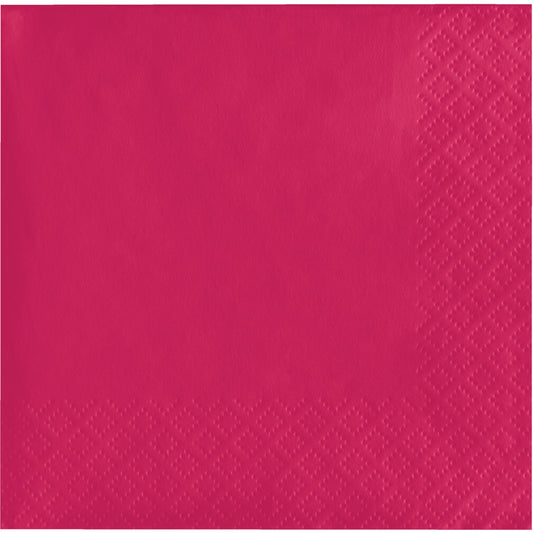 Hot Magenta 2-Ply Beverage Napkins 600 ct