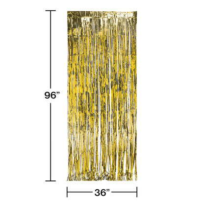 Gold Foil Door Curtain 6 ct