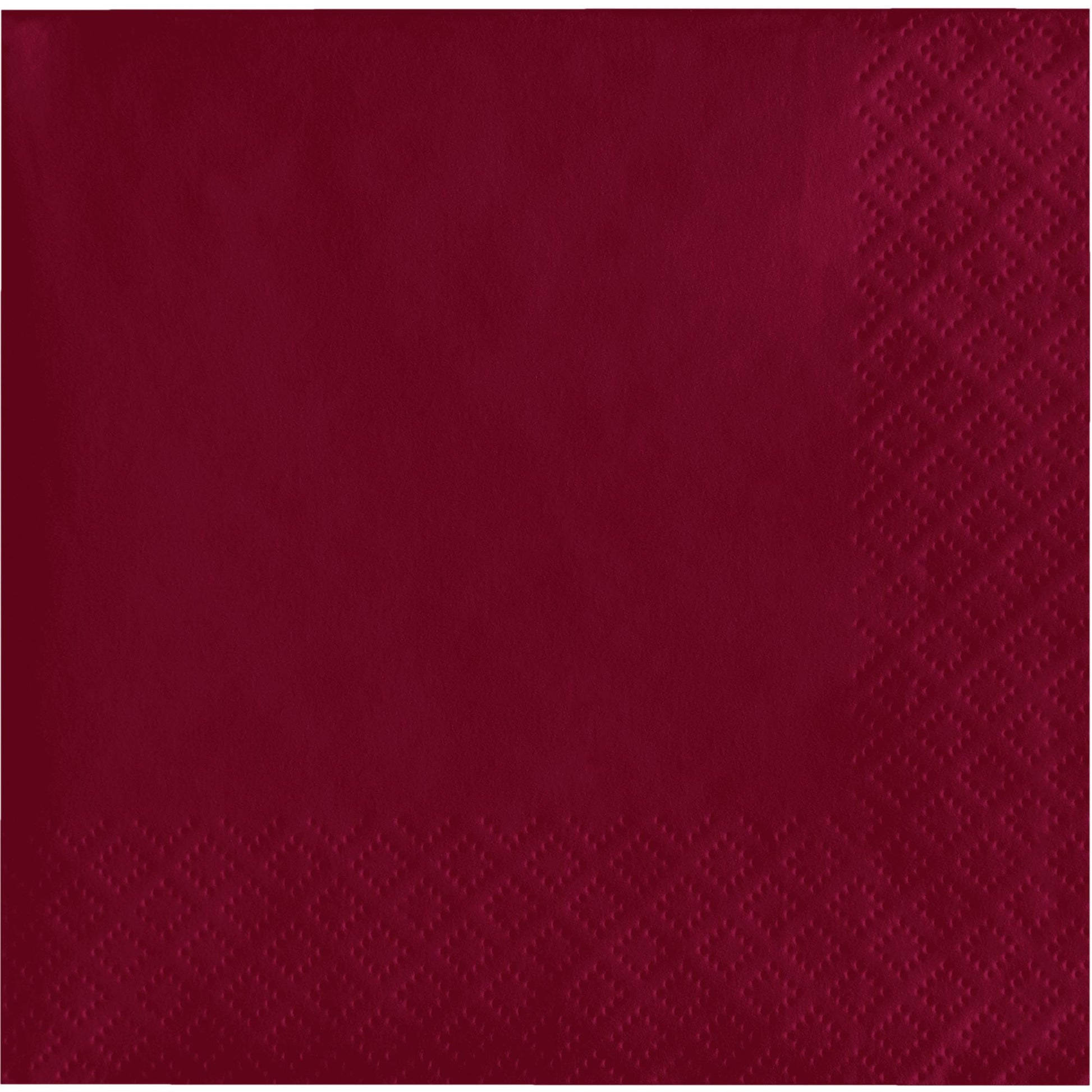 Burgundy 2-Ply Beverage Napkins 1200 ct