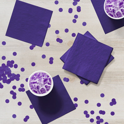 Purple Beverage Napkins 2-Ply 1200 ct Lifestyle Image