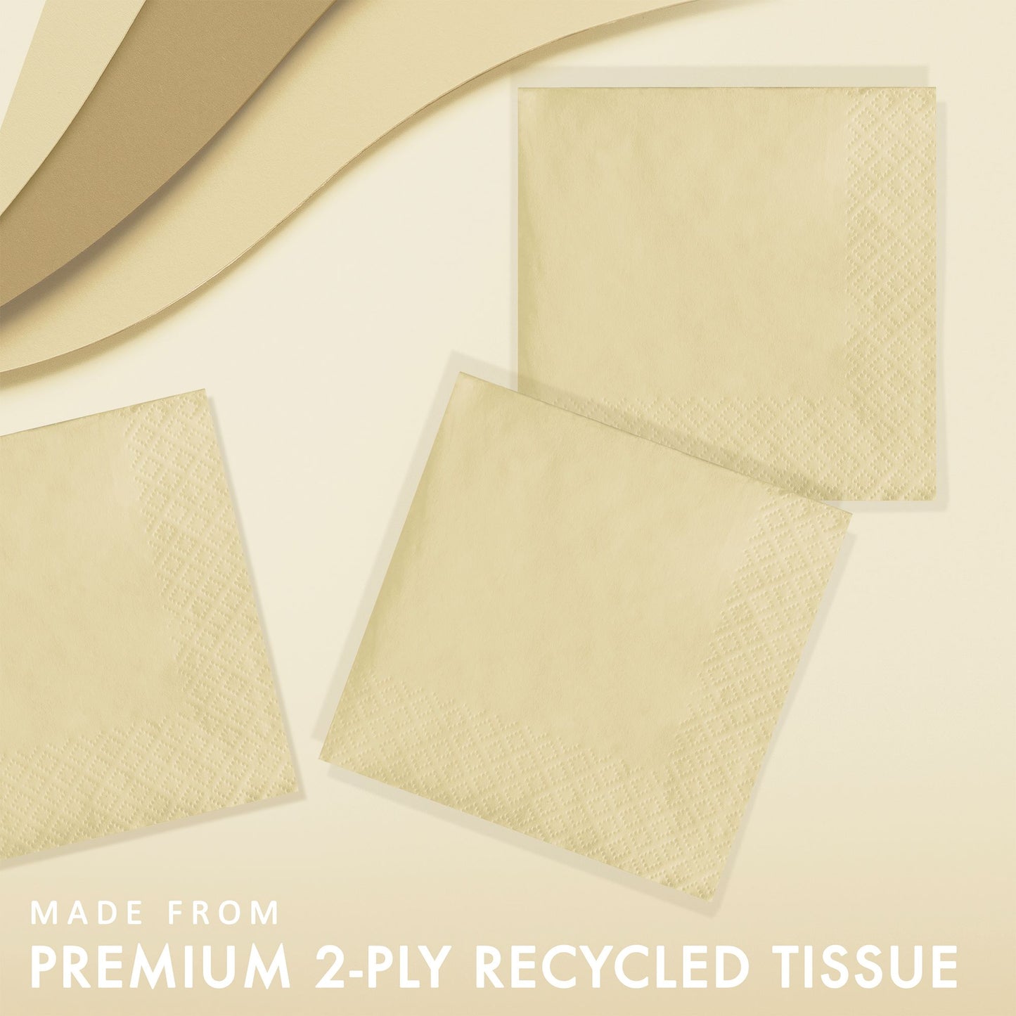 Ivory 2-Ply Beverage Napkins 1200 ct Feature Image