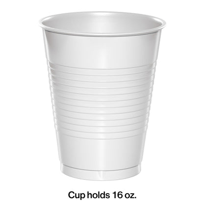 White 16 oz Plastic Cups 240 ct