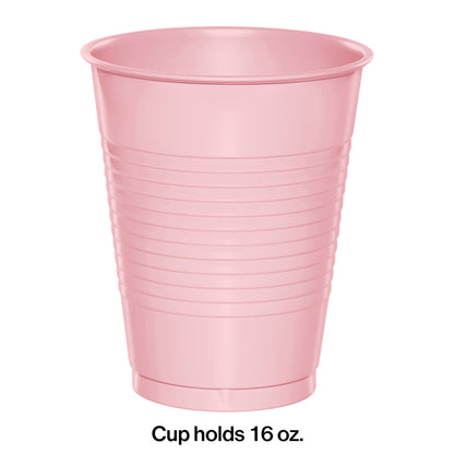 Classic Pink 16 oz Plastic Cups 240 ct