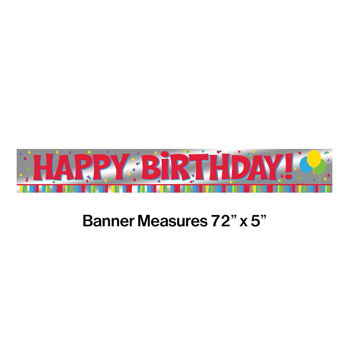 Value Friendly Happy Birthday Foil Banner 12 ct