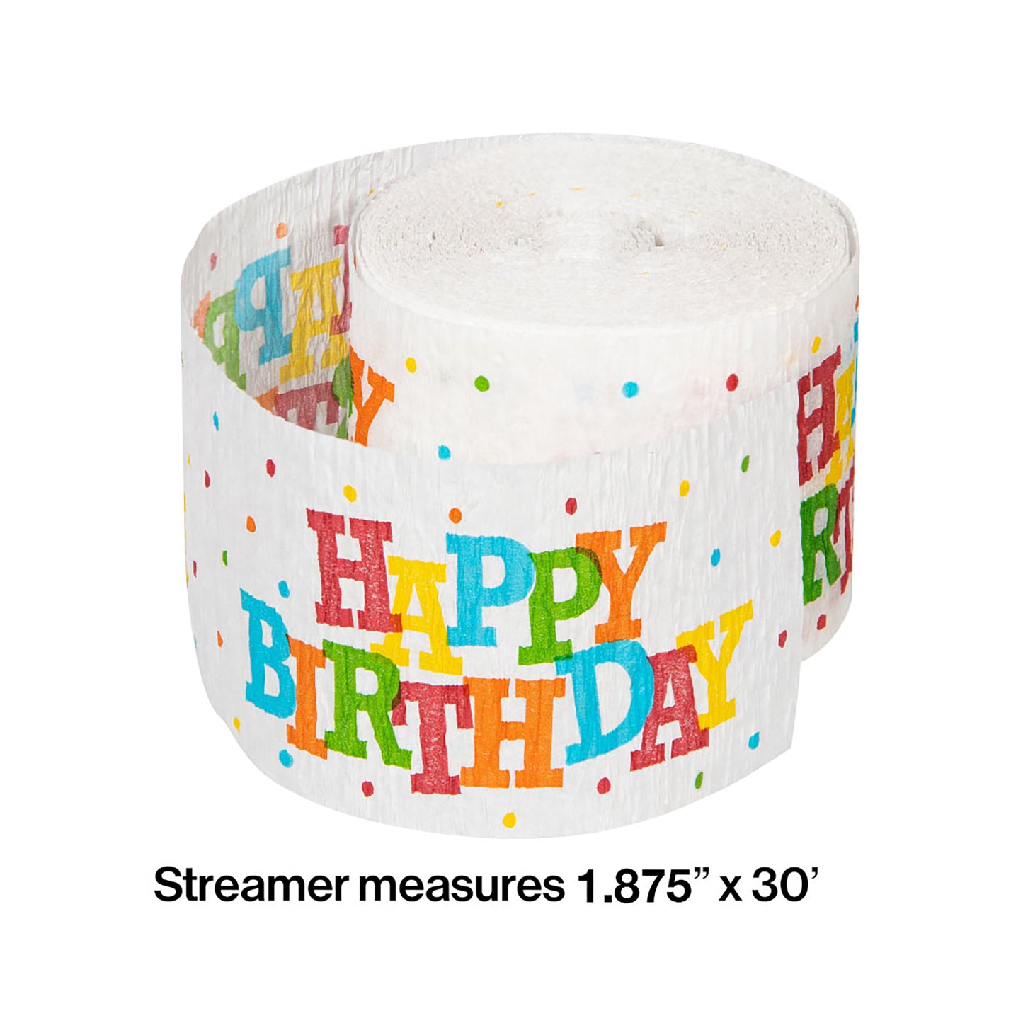 Happy Birthday Streamers 12 ct