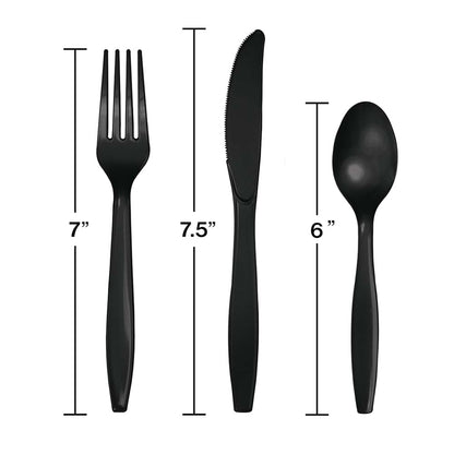 Value Friendly Black Velvet Assorted Plastic Cutlery 216 ct