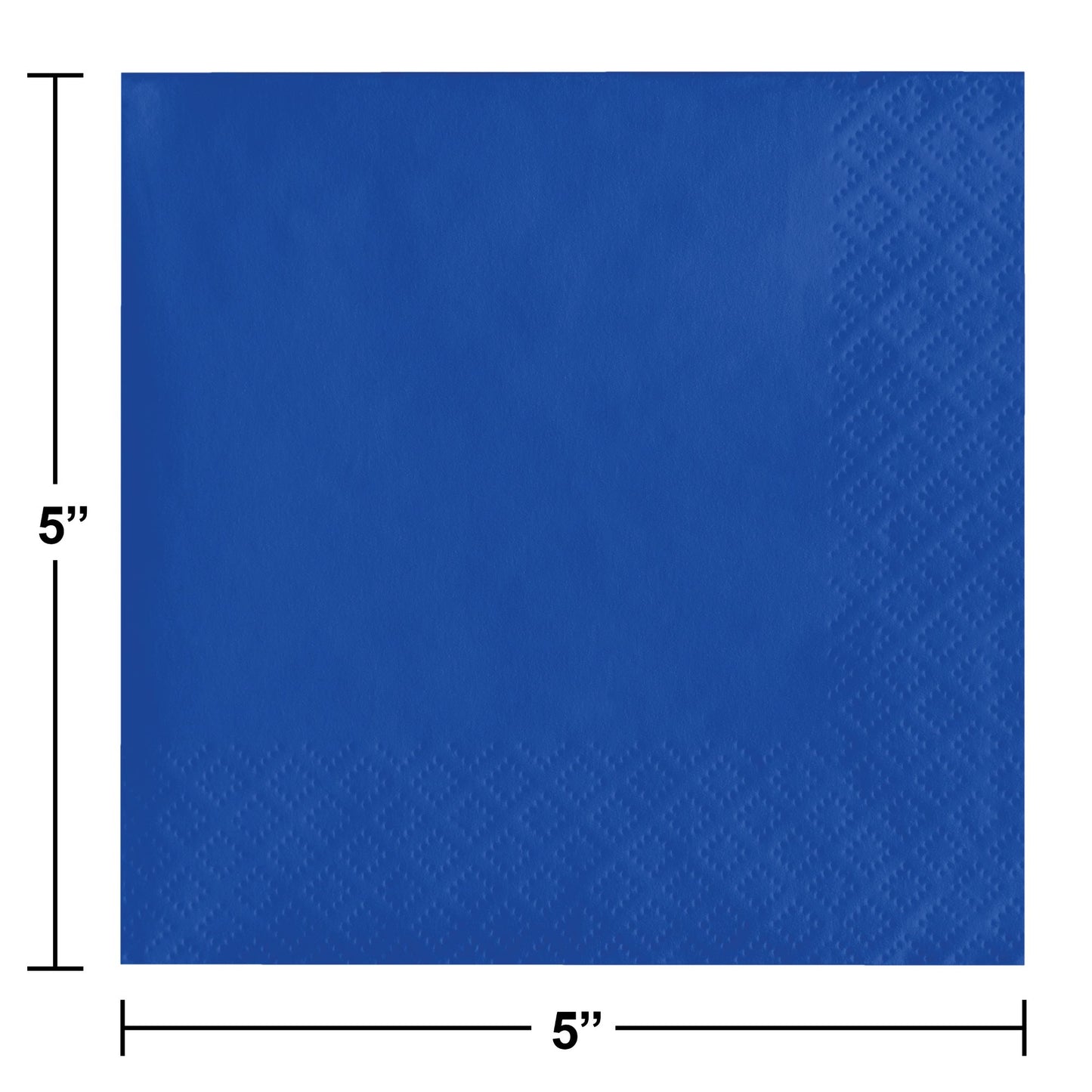 Value Friendly Cobalt Blue Beverage Napkins 240 ct Dimension Image