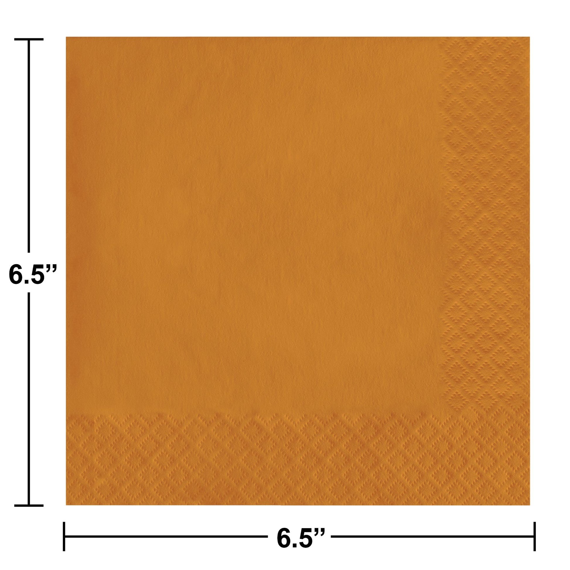 Pumpkin Spice Orange Luncheon Napkins 2-Ply 600 ct Dimension Image