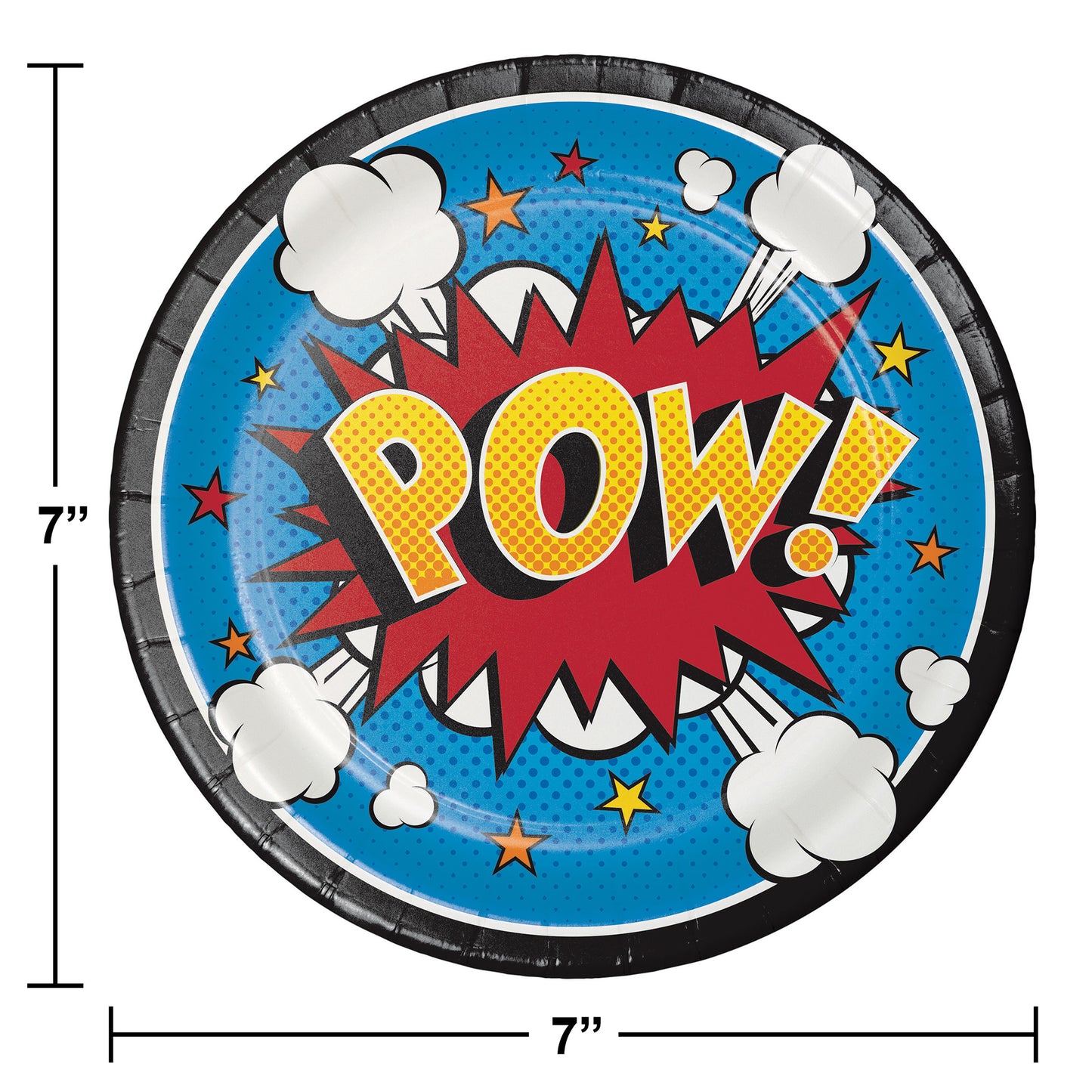 Superhero Slogans Dessert Plates 96 ct