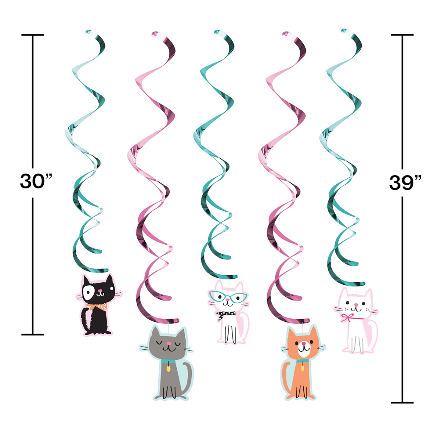 Cat Party Dizzy Danglers 30 ct
