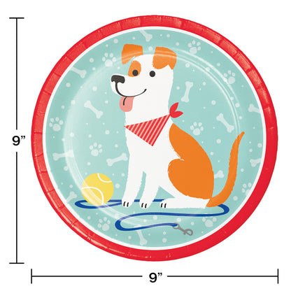 Dog Party Dinner Plates 96 ct