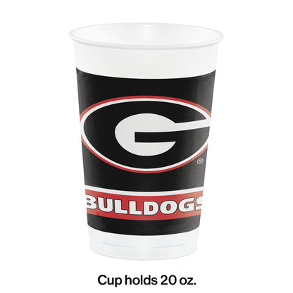 University of Georgia 20 oz Plastic Cups 96 ct