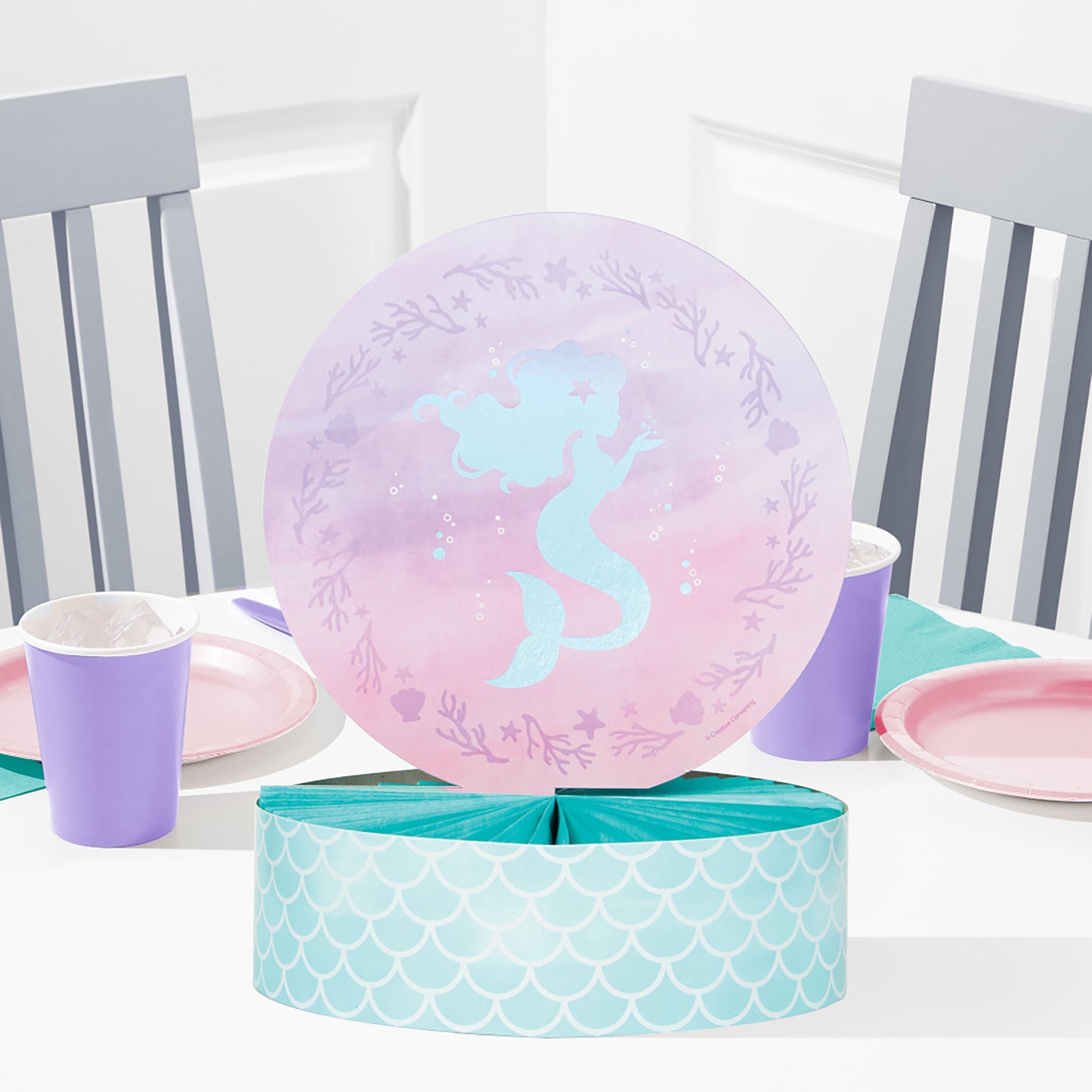 Iridescent Mermaid Party Centerpieces 6 ct