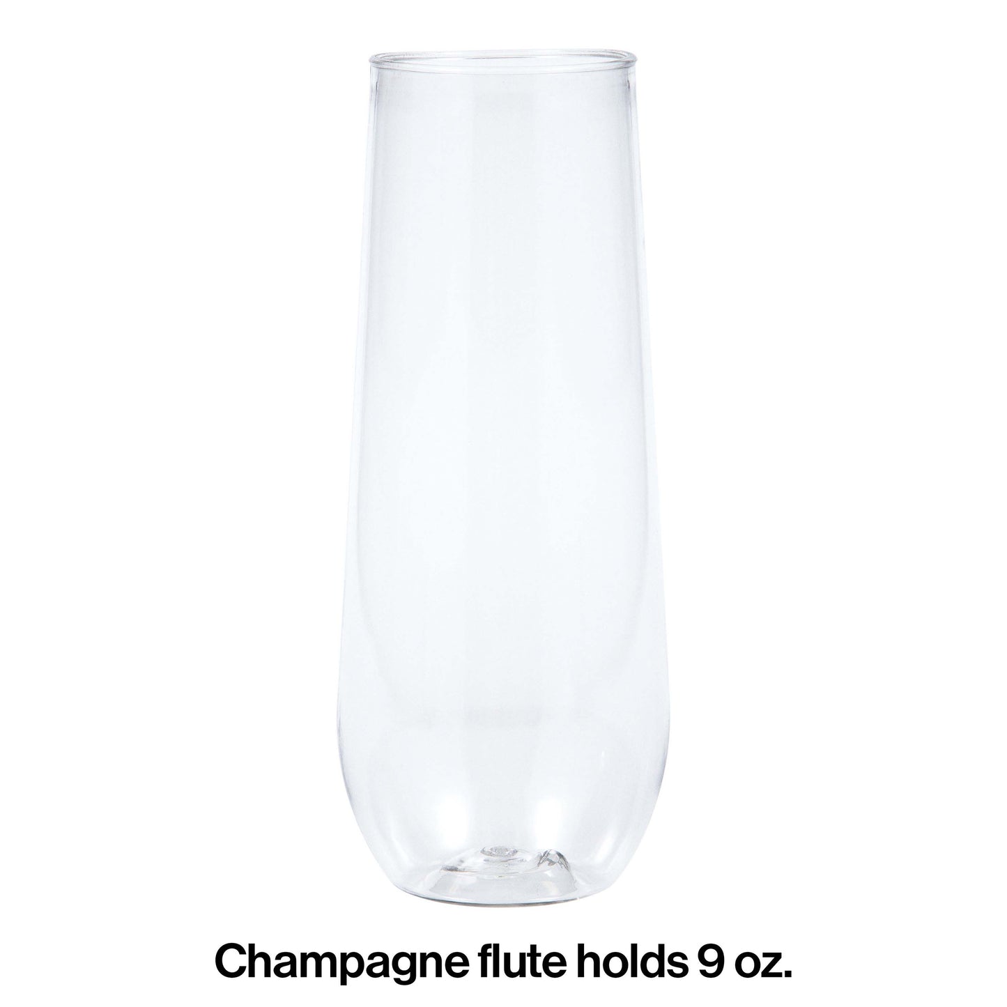 9 oz Plastic Stemless Champagne Flutes 24 ct