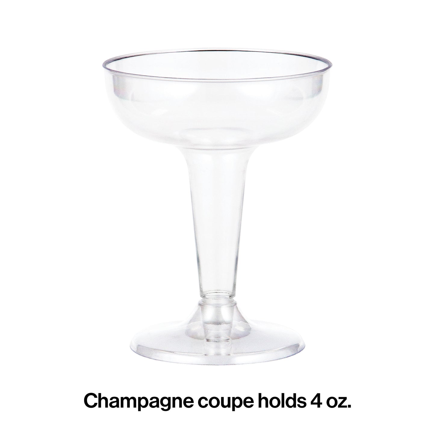 4 oz Plastic Champagne Coupes 54 ct