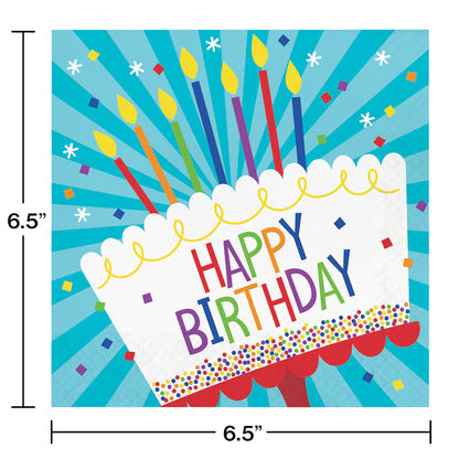 Cake Birthday Luncheon Napkins 192 ct