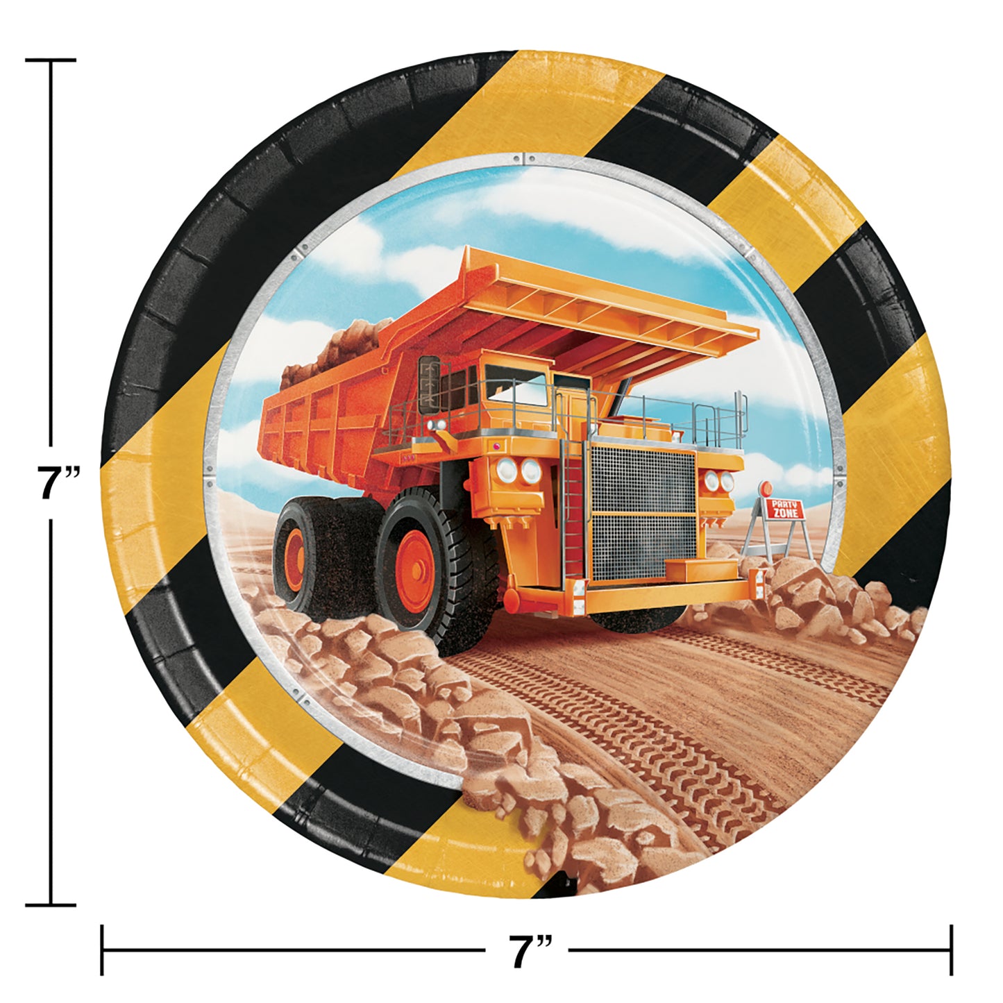 Big Dig Construction Dessert Plates 96 ct
