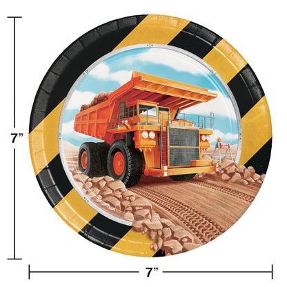 Big Dig Construction Dessert Plates 96 ct