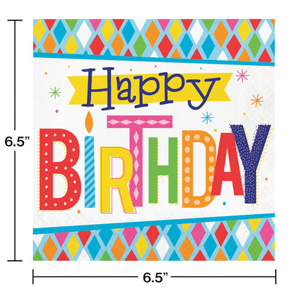 Bright Birthday Luncheon Napkins 192 ct