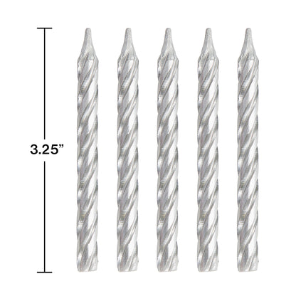 Silver Birthday Candles 288 ct