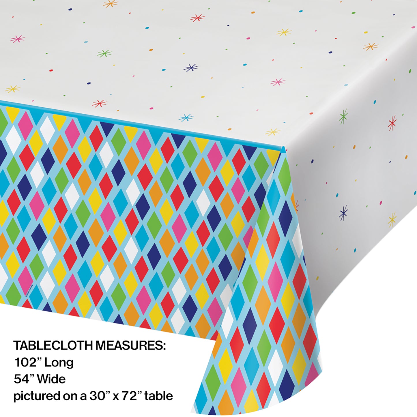 Bright Birthday Plastic Tablecloths 6 ct