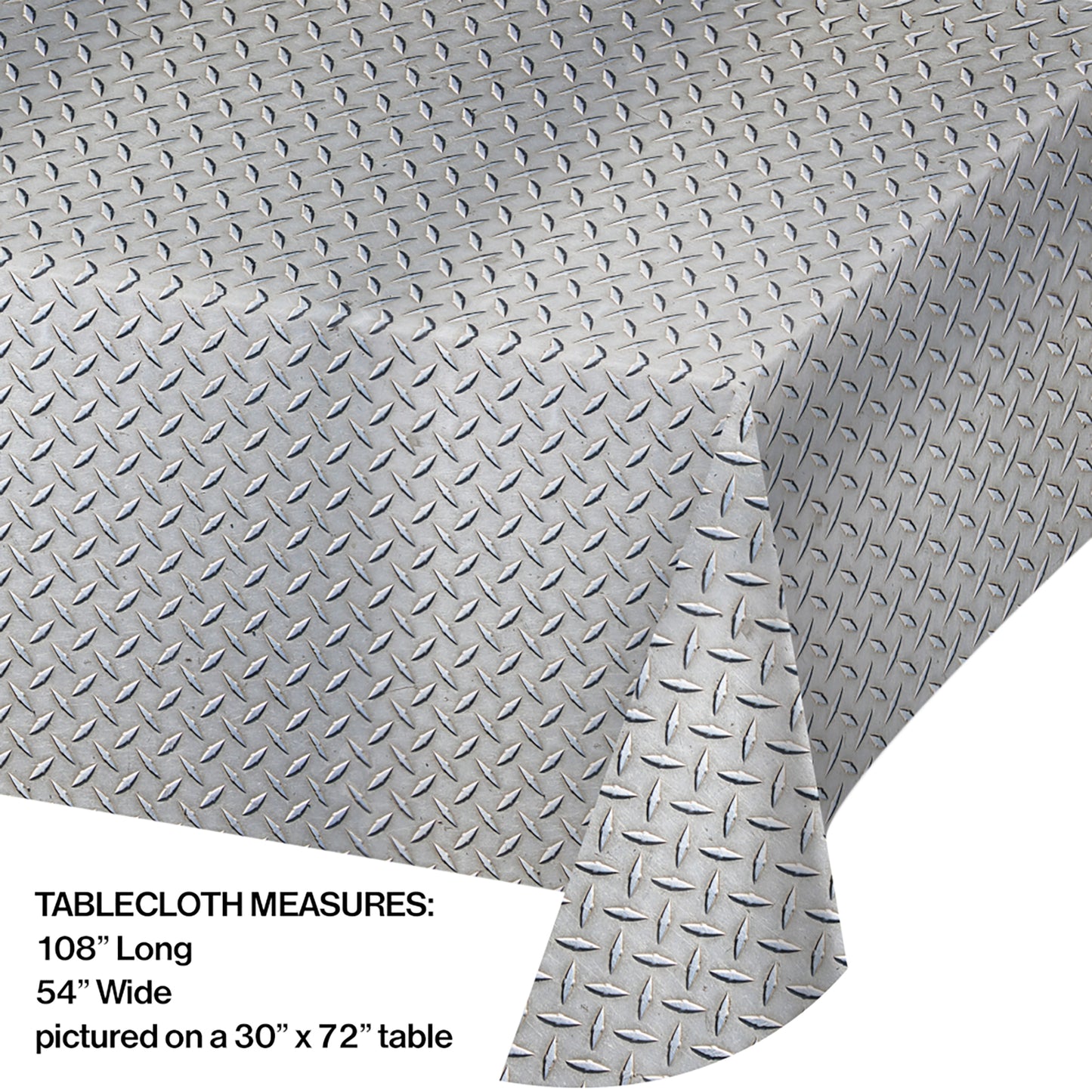 Diamond Plate Plastic Tablecloths 6 ct