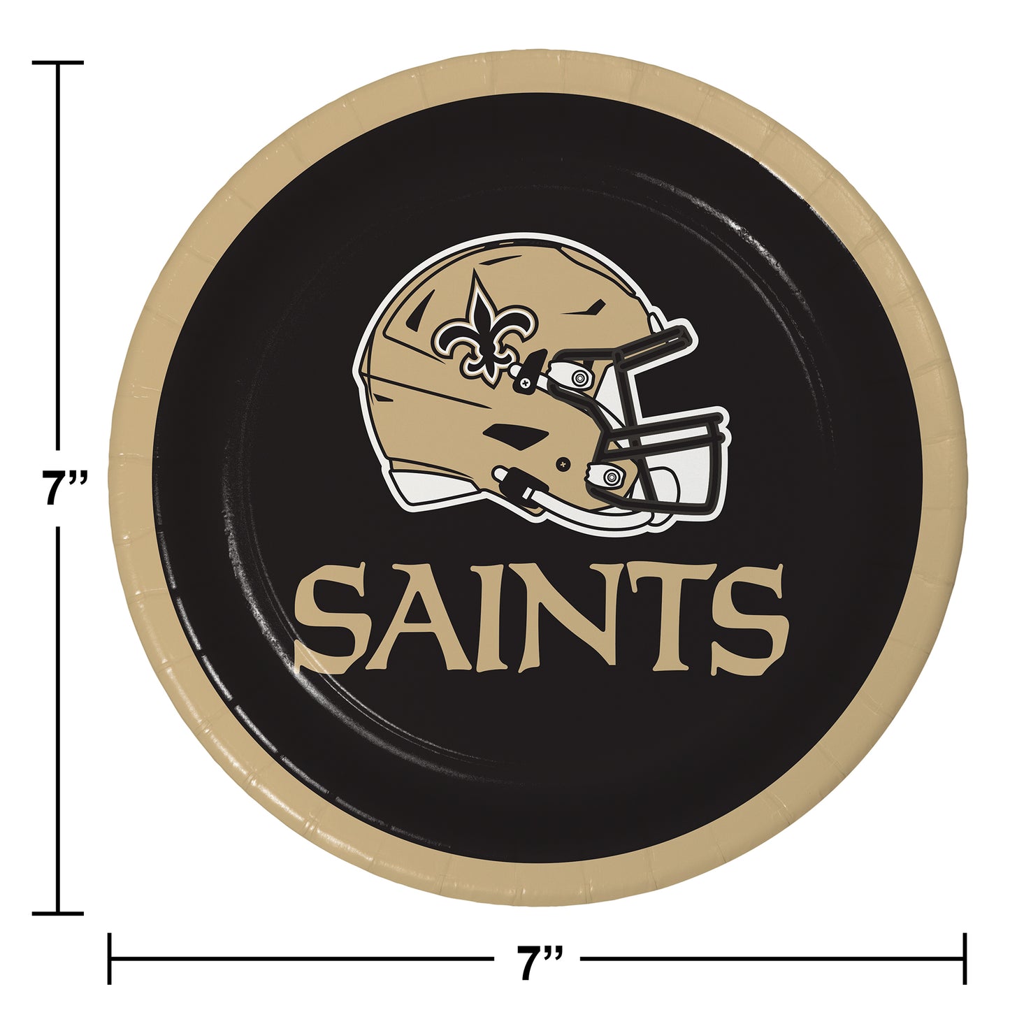 New Orleans Saints Dessert Plates 96 ct