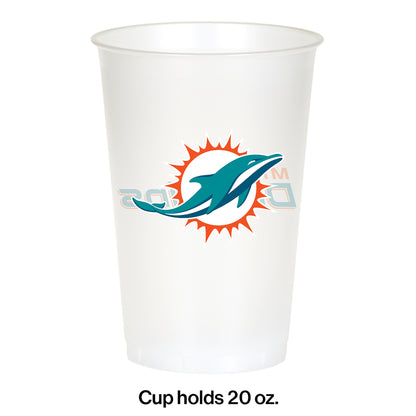 Miami Dolphins 20 oz Plastic Cups 96 ct