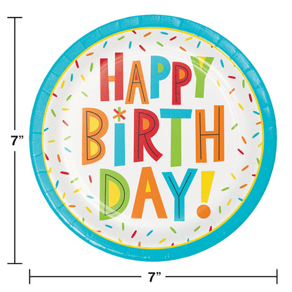 Birthday Fun Dessert Plates 96 ct