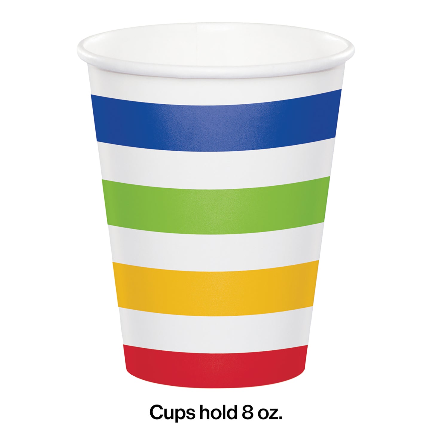 Multicolor Polka Dots and Stripes Paper Cups 96 ct