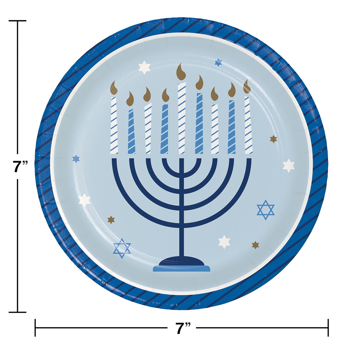 Hanukkah Celebration Dessert Plates 96 ct