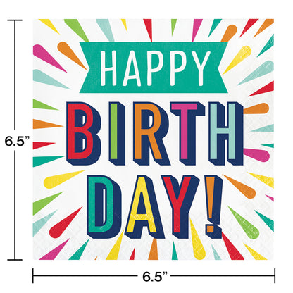 Birthday Burst Luncheon Napkins 192 ct