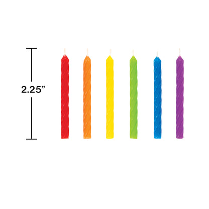 Rainbow Spiral Candles 288 ct