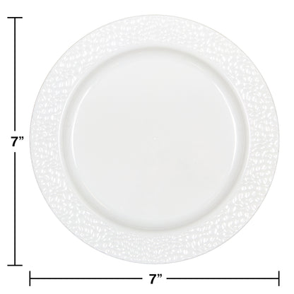 Pearl Pebble Plastic Dessert Plates 120 ct