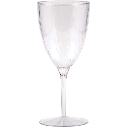 Clear 8 oz Plastic Wine Glasses 96 ct