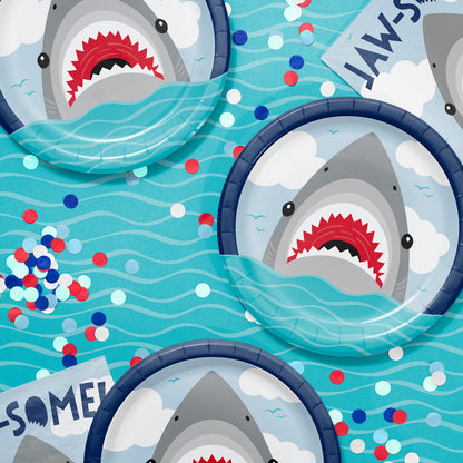 Shark Party Dinner Plates 96 ct