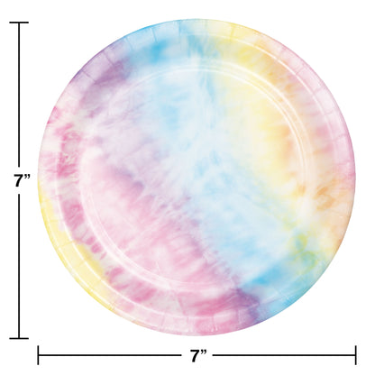 Tie Dye Party Dessert Plates 96 ct