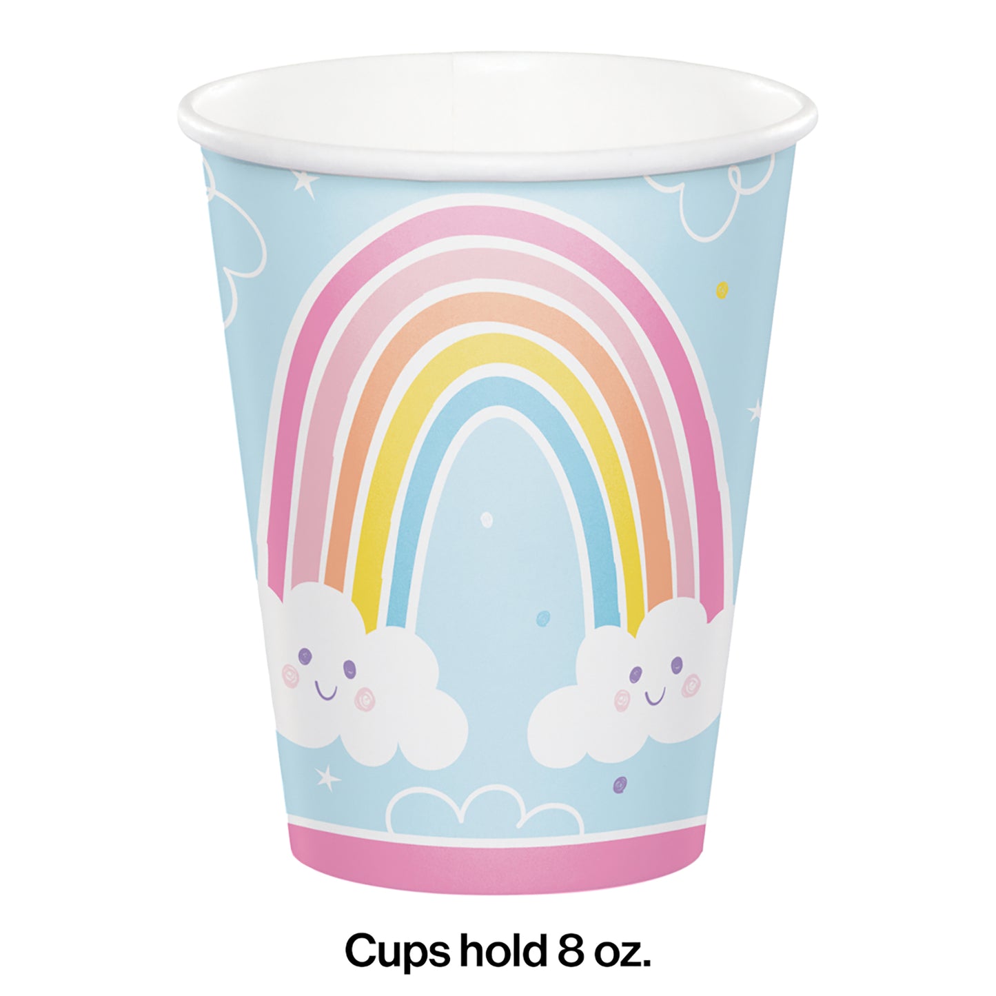Happy Rainbow Paper Cups 96 ct
