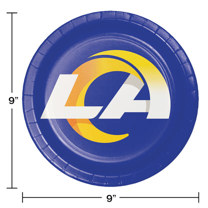 Los Angeles Rams Dinner Plates 96 ct