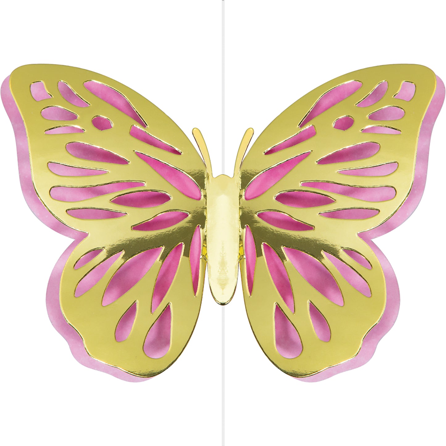Golden Butterfly Hanging Cutouts 36 ct