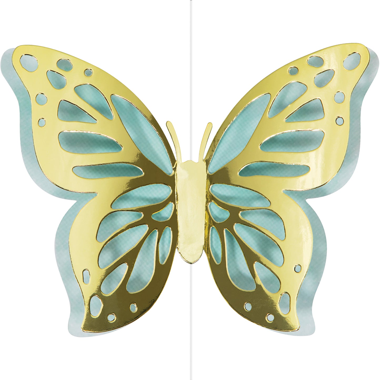 Golden Butterfly Hanging Cutouts 36 ct
