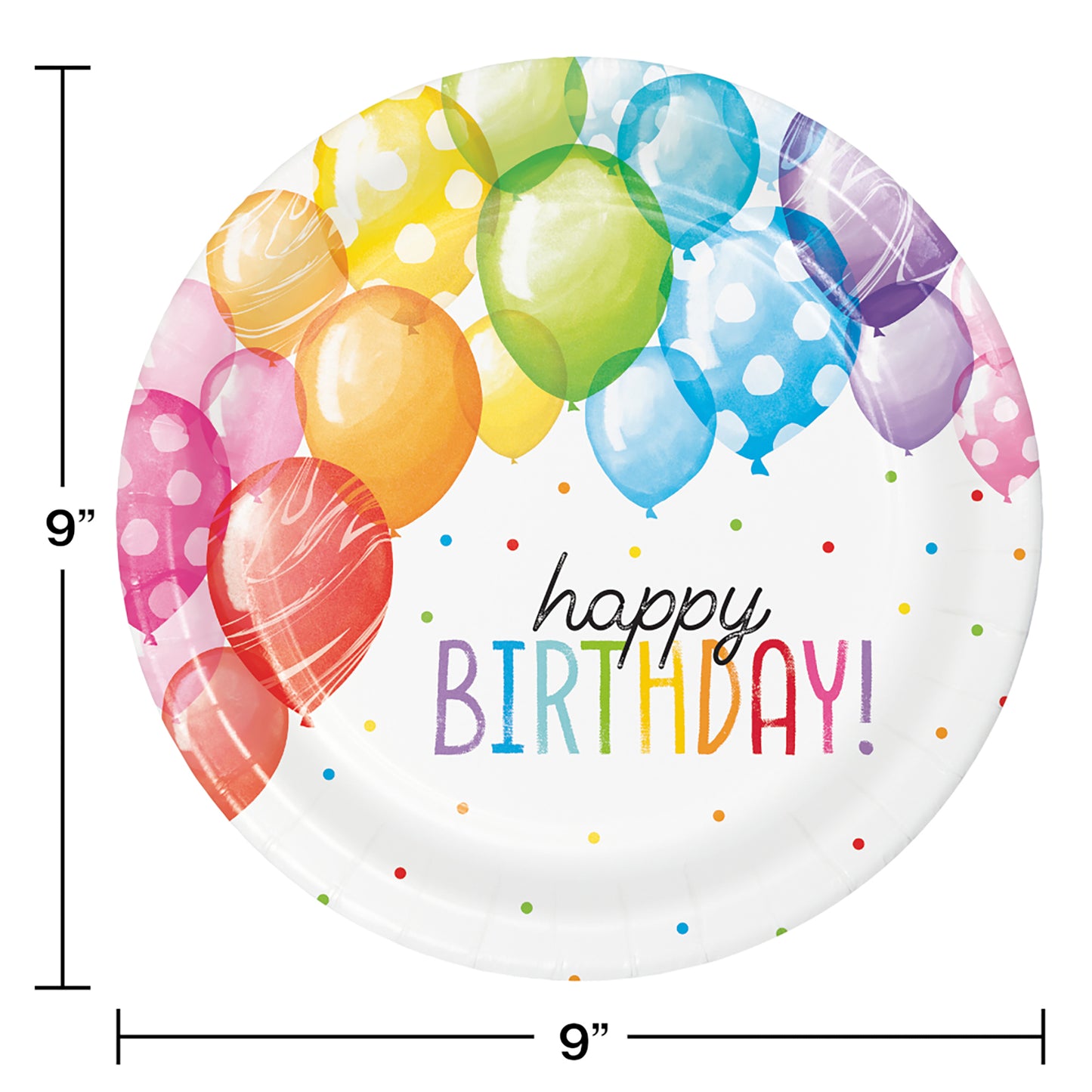 Balloon Bash Dinner Plates 96 ct