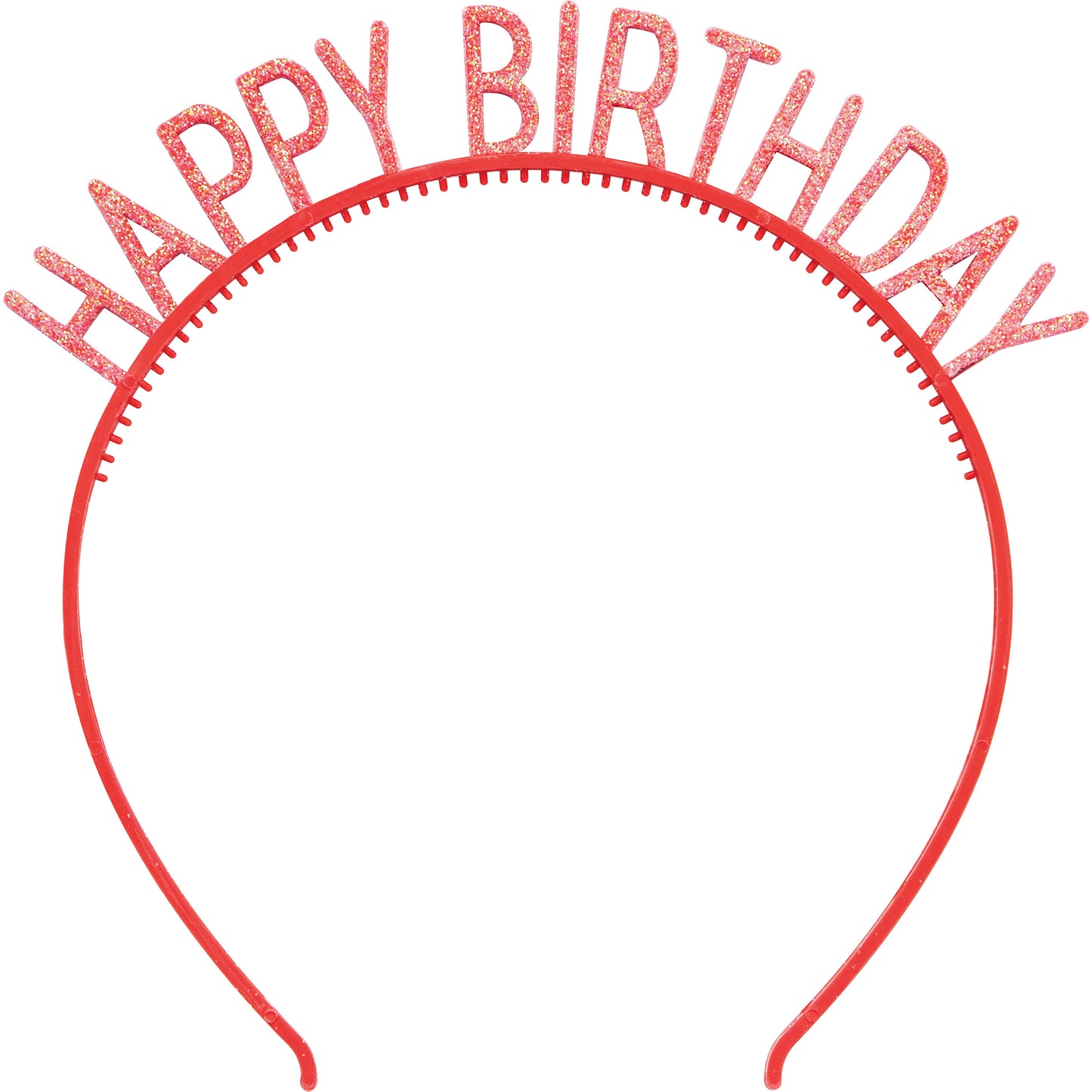 Assorted Colors Happy Birthday Headbands with Glitter 48 ct