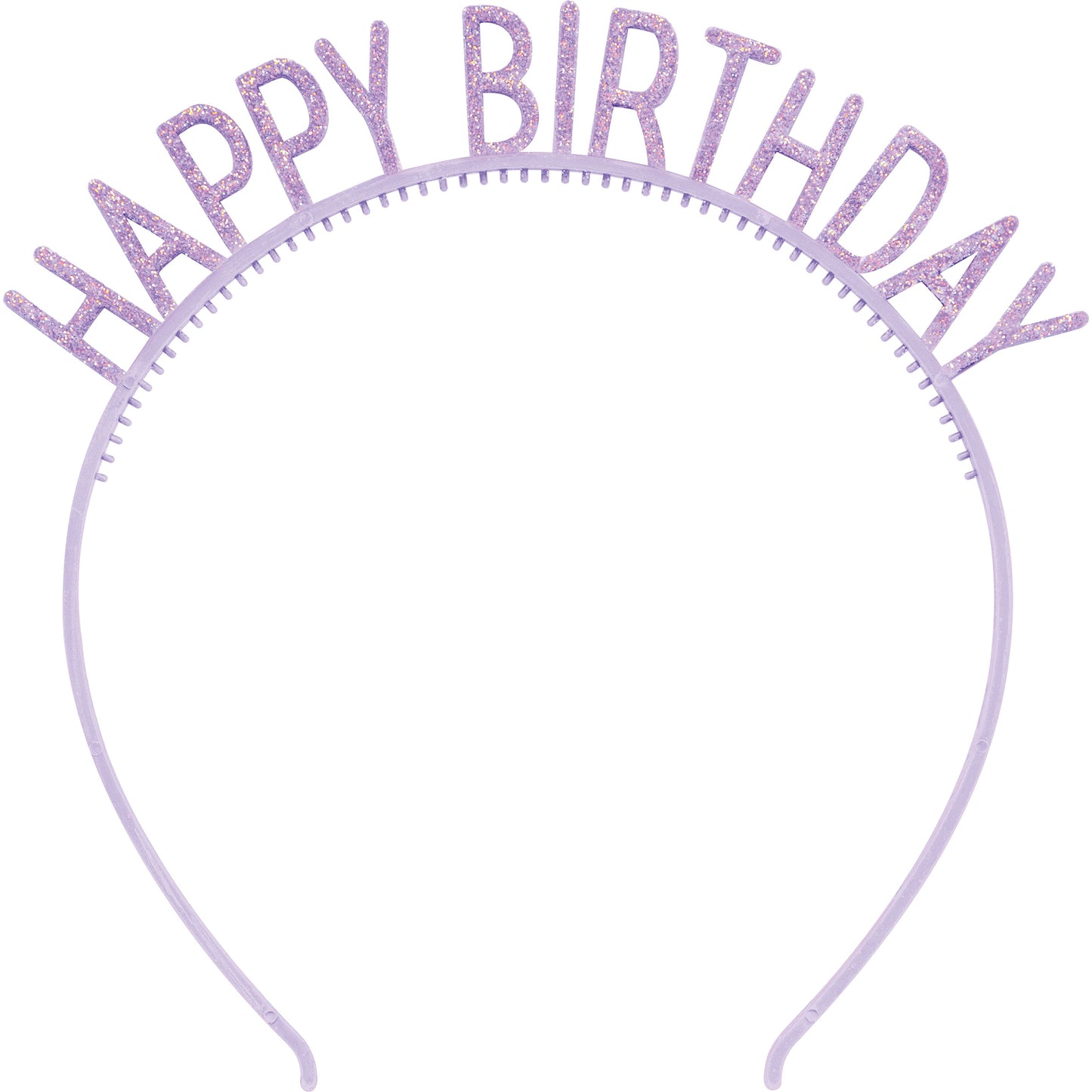 Assorted Colors Happy Birthday Headbands with Glitter 48 ct