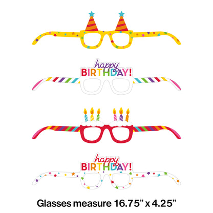 Happy Birthday Paper Favor Eyeglasses 24 ct